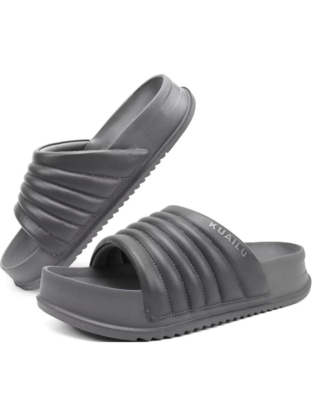 🆕Women's Dark Grey Sandals with Arch Support Comfortable Orthopedic Slippers